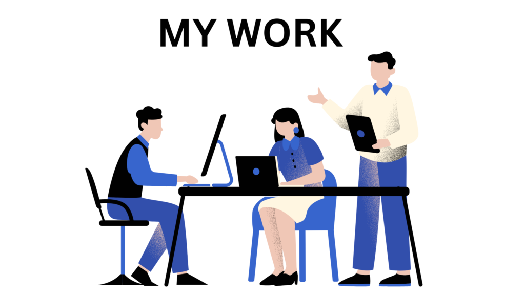 Screenshot of work experience for digital marketing portfolio page