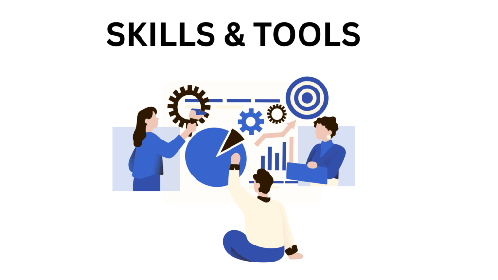 People analyzing data and tools