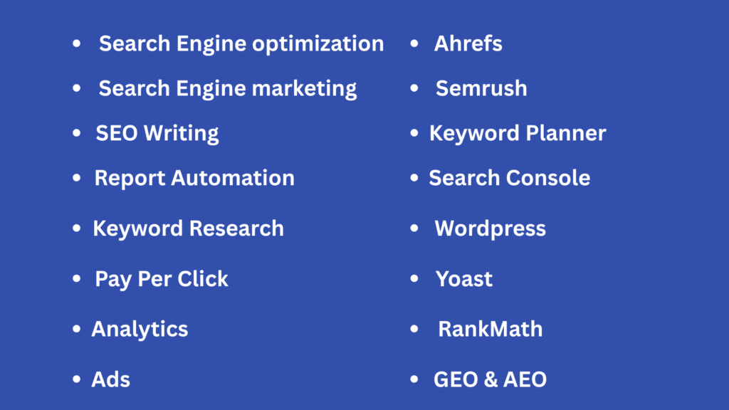 List of SEO tools and services